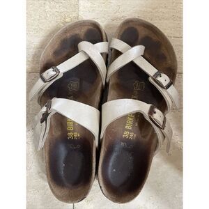 Birkenstock White Toe Wrap Sandals Made In‎ Germany 38 US7
